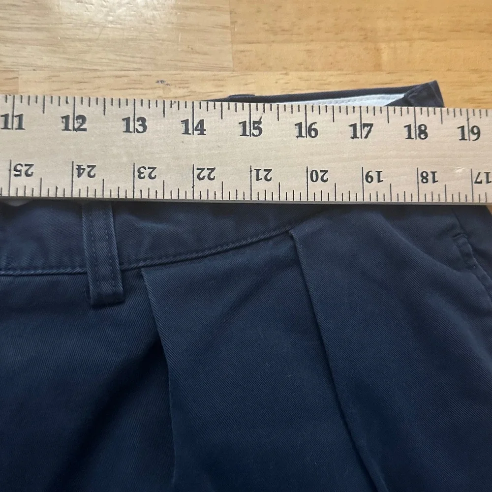 Vintage Polo Ralph Lauren Ethan‎ Pant Mens Navy Blue Cotton Pleated Preppy 40x30